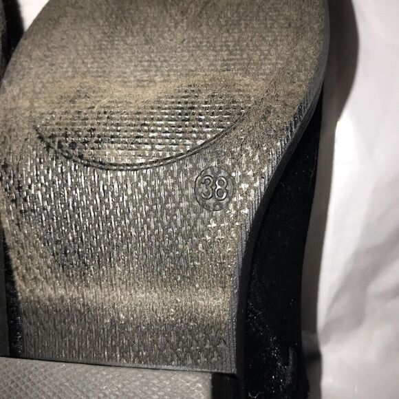 Coolway Briel‎ Velvet Ankle Boots Booties Womens 7 Chunky Heel Black - Picture 7 of 7